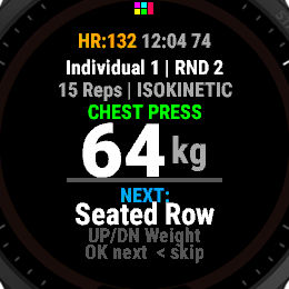Workout screen preview