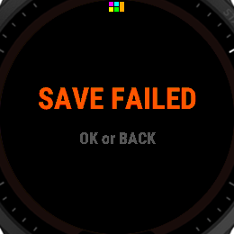 Save failed screenshot