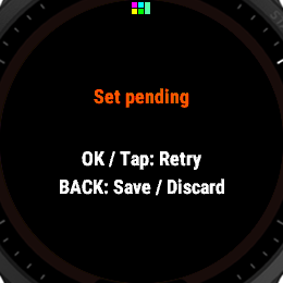 Pending set retry screen