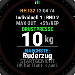 Max-Out-Startgewicht